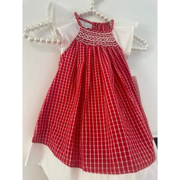 Petit Atelier Sz 12 red check dress Chritmas holiday lightweight - Picture 1 of 8